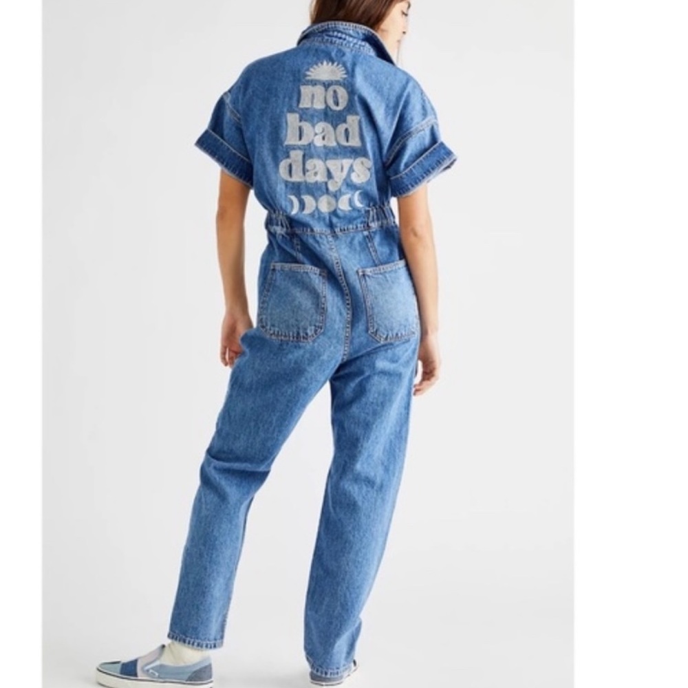 Free People No Bad Days Marci Embroidered Coveralls - Picture 3 of 15